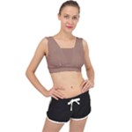 Mocha Mousse Hex Code #a47864 V-Back Sports Bra