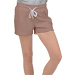 Mocha Mousse Hex Code #a47864 Women s Velour Lounge Shorts