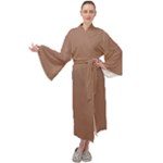 Mocha Mousse Hex Code #a47864 Maxi Velvet Kimono