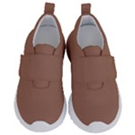 Mocha Mousse Hex Code #a47864 Kids  Velcro No Lace Shoes