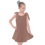 Mocha Mousse Hex Code #a47864 Kids  Tie Up Tunic Dress