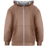 Mocha Mousse Hex Code #a47864 Kids  Zipper Hoodie Without Drawstring