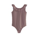 Mocha Mousse Hex Code #a47864 Kids  Frill Swimsuit
