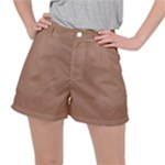 Mocha Mousse Hex Code #a47864 Women s Ripstop Shorts