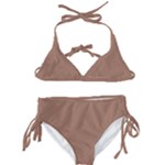 Mocha Mousse Hex Code #a47864 Kids  Classic Bikini Set
