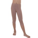 Mocha Mousse Hex Code #a47864 Kids  Lightweight Velour Capri Leggings 