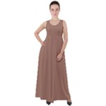 Mocha Mousse Hex Code #a47864 Empire Waist Velour Maxi Dress