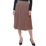 Mocha Mousse Hex Code #a47864 Classic Velour Midi Skirt 
