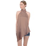 Mocha Mousse Hex Code #a47864 Halter Asymmetric Satin Top
