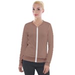 Mocha Mousse Hex Code #a47864 Velvet Zip Up Jacket