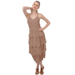 Mocha Mousse Hex Code #a47864 Layered Bottom Dress