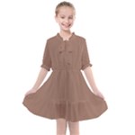Mocha Mousse Hex Code #a47864 Kids  All Frills Chiffon Dress
