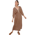 Mocha Mousse Hex Code #a47864 Grecian Style  Maxi Dress
