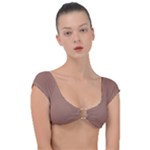 Mocha Mousse Hex Code #a47864 Cap Sleeve Ring Bikini Top