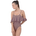 Mocha Mousse Hex Code #a47864 Drape Piece Swimsuit
