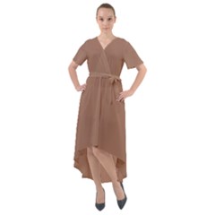 Front Wrap High Low Dress 