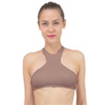Mocha Mousse Hex Code #a47864 High Neck Bikini Top