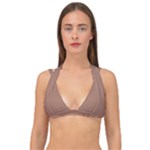 Mocha Mousse Hex Code #a47864 Double Strap Halter Bikini Top