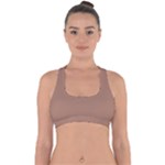 Mocha Mousse Hex Code #a47864 Cross Back Hipster Bikini Top 