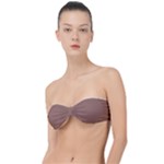 Mocha Mousse Hex Code #a47864 Classic Bandeau Bikini Top 
