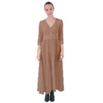 Mocha Mousse Hex Code #a47864 Button Up Maxi Dress