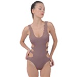 Mocha Mousse Hex Code #a47864 Side Cut Out Swimsuit