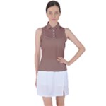 Mocha Mousse Hex Code #a47864 Women s Sleeveless Polo T-Shirt