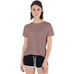 Mocha Mousse Hex Code #a47864 Open Back Sport T-Shirt