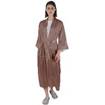 Mocha Mousse Hex Code #a47864 Maxi Satin Kimono