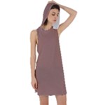 Mocha Mousse Hex Code #a47864 Racer Back Hoodie Dress
