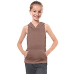 Mocha Mousse Hex Code #a47864 Kids  Sleeveless Hoodie