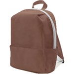 Mocha Mousse Hex Code #a47864 Zip Up Backpack