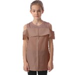 Mocha Mousse Hex Code #a47864 Fold Over Open Sleeve Top