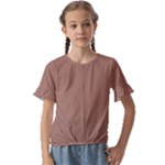 Mocha Mousse Hex Code #a47864 Kids  Cuff Sleeve Scrunch Bottom T-Shirt