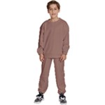 Mocha Mousse Hex Code #a47864 Kids  Sweatshirt set