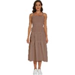 Mocha Mousse Hex Code #a47864 Sleeveless Shoulder Straps Boho Dress