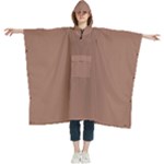 Mocha Mousse Hex Code #a47864 Women s Hooded Rain Ponchos