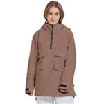 Mocha Mousse Hex Code #a47864 Women s Pullover Zip Ski and Snowboard Waterproof Breathable Jacket