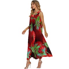 V-Neck Sleeveless Wide Leg Pants Overalls 