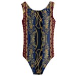 Personalized Elegant Ornaments Style Kids  Cut-Out Back One Piece Swimsuit