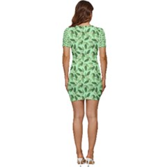 Low Cut Cap Sleeve Mini Dress 