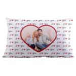 Custom I Love You Heart Shape Couple Photo 16 x24  Lumbar Throw Cushion Case (Two Sides)