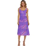 Colorful Labstract Wallpaper Theme Women s Sleeveless Corset Midi Dress