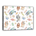 Bluey, Bluey merch, Bluey pattern, Bluey Bluey, bingo, Bluey design, bluey dog Canvas 16 x 12 (Stretched) Bluey, Bluey merch, Bluey pattern, Bluey Bluey, bingo, Bluey design, bluey dog Canvas 16 x 12 (Stretched)