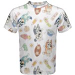 Bluey, Bluey merch, Bluey pattern, Bluey Bluey, bingo, Bluey design, bluey dog Men s Cotton T-Shirt Bluey, Bluey merch, Bluey pattern, Bluey Bluey, bingo, Bluey design, bluey dog Men s Cotton T-Shirt