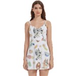 Bluey, Bluey merch, Bluey pattern, Bluey Bluey, bingo, Bluey design, bluey dog Body Wrap Sleeveless V-Neck Mini Dress Bluey, Bluey merch, Bluey pattern, Bluey Bluey, bingo, Bluey design, bluey dog Body Wrap Sleeveless V-Neck Mini Dress