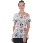 Bluey, Bluey merch, Bluey pattern, Bluey Bluey, bingo, Bluey design, bluey dog Off Shoulder Tie-Up T-Shirt Bluey, Bluey merch, Bluey pattern, Bluey Bluey, bingo, Bluey design, bluey dog Off Shoulder Tie-Up T-Shirt