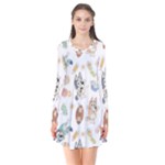 Bluey, Bluey merch, Bluey pattern, Bluey Bluey, bingo, Bluey design, bluey dog Long Sleeve V-neck Flare Dress Bluey, Bluey merch, Bluey pattern, Bluey Bluey, bingo, Bluey design, bluey dog Long Sleeve V-neck Flare Dress