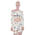 Bluey, Bluey merch, Bluey pattern, Bluey Bluey, bingo, Bluey design, bluey dog Off Shoulder Top with Mini Skirt Set Bluey, Bluey merch, Bluey pattern, Bluey Bluey, bingo, Bluey design, bluey dog Off Shoulder Top with Mini Skirt Set