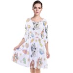 Bluey, Bluey merch, Bluey pattern, Bluey Bluey, bingo, Bluey design, bluey dog Quarter Sleeve Waist Band Dress Bluey, Bluey merch, Bluey pattern, Bluey Bluey, bingo, Bluey design, bluey dog Quarter Sleeve Waist Band Dress